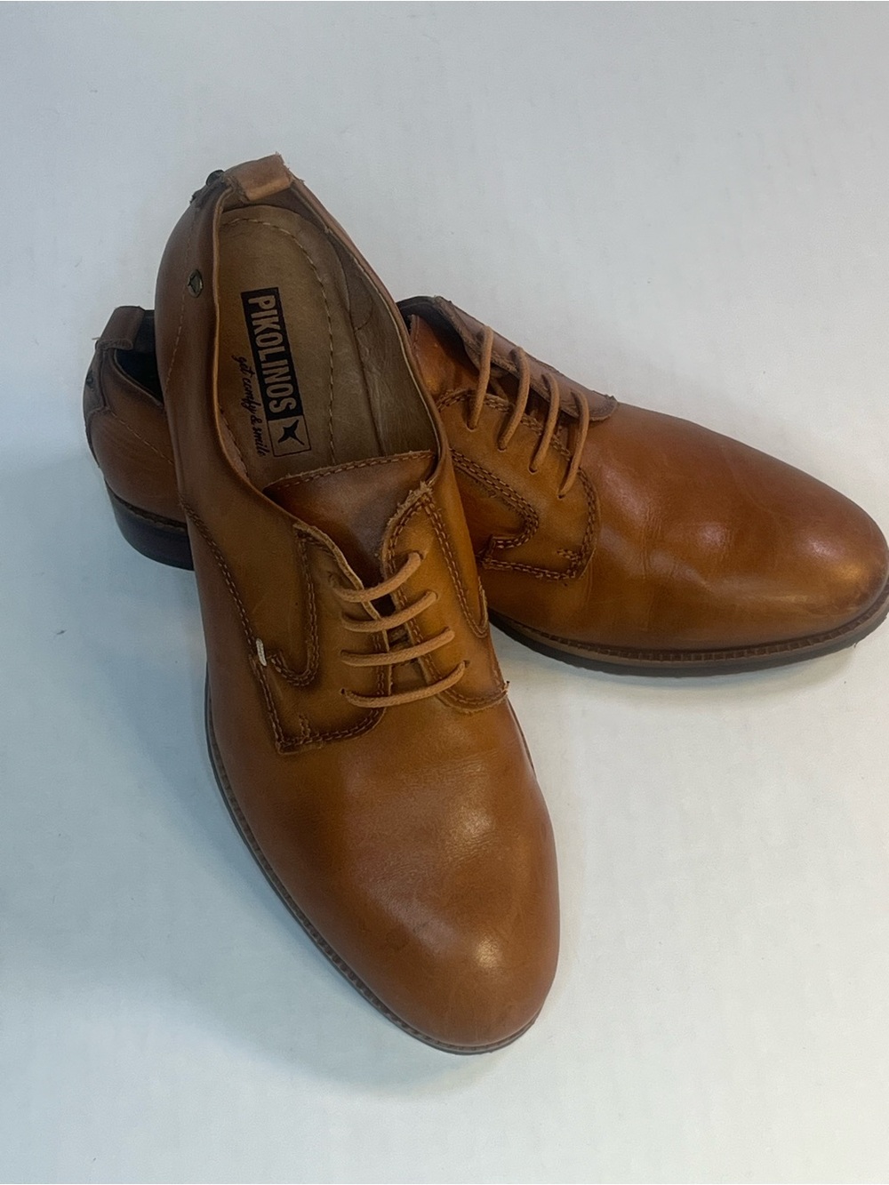 PIKOLINOS Tan Leather Lace-Up Loafers - Picture 14 of 15